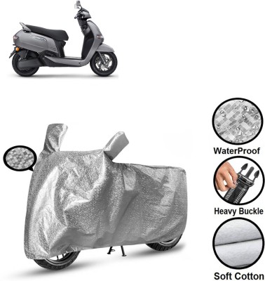 CODOKI Waterproof Two Wheeler Cover for TVS(iQube Electric, Silver)