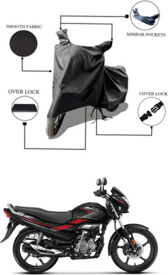 Mdstar Waterproof Two Wheeler Cover for Hero(Super Splendor, Black)