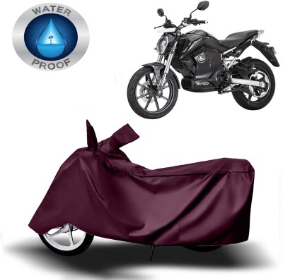 ROYAL AUTO MART Two Wheeler Cover for Revolt(RV 400, Maroon)