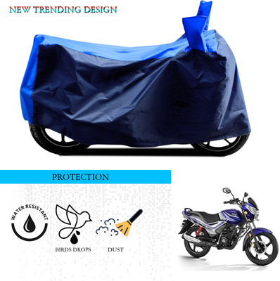 ANTHUB Waterproof Two Wheeler Cover for TVS(Star City, Black, Blue)
