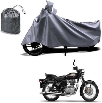 Autoinnovation Waterproof Two Wheeler Cover for Royal Enfield(Bullet 350, Grey)