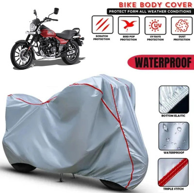 Shiv Kanha Waterproof Two Wheeler Cover for Bajaj(Avenger, Silver)