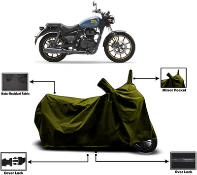 Amexride Two Wheeler Cover for Royal Enfield(Meteor BS6, Green)