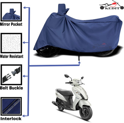 KEDIT Two Wheeler Cover for Suzuki(Swish, Blue)
