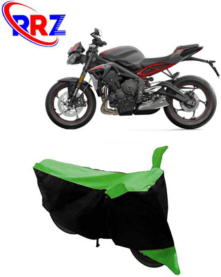 RRZ Waterproof Two Wheeler Cover for Triumph(Street Triple RS, Black, Green)