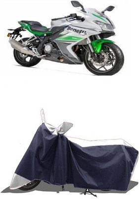 SUGASHRI Waterproof Two Wheeler Cover for Benelli(302R, White, Blue)