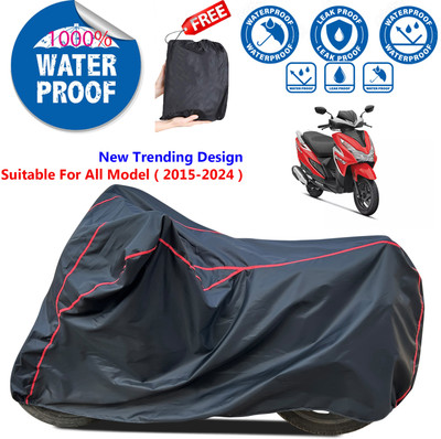 AutoGalaxy Waterproof Two Wheeler Cover for Honda(Grazia, Black)