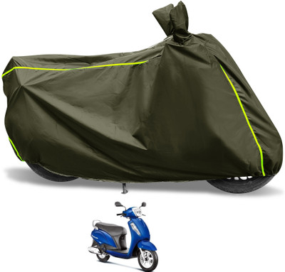 Euro Care Waterproof Two Wheeler Cover for Suzuki(Access 125, Green)