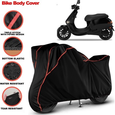 Grizzly Two Wheeler Cover for Ola(Electric, Black, Red)