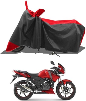 KEDIT Two Wheeler Cover for TVS(Apache RTR 160 4V, Red, Black)