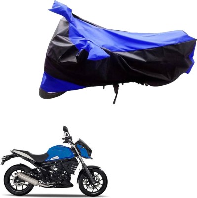 Mdstar Waterproof Two Wheeler Cover for Mahindra(Black, Blue)