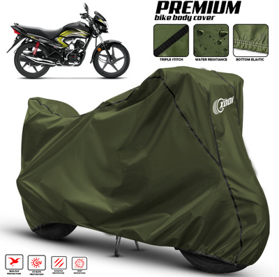 xodi Two Wheeler Cover for Honda(Dream Yuga, Green, Black)