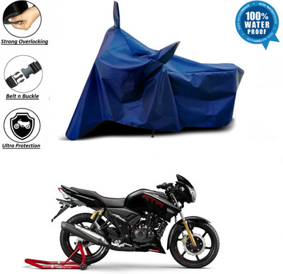 Mdstar Waterproof Two Wheeler Cover for TVS(Apache RTR 180, Blue)