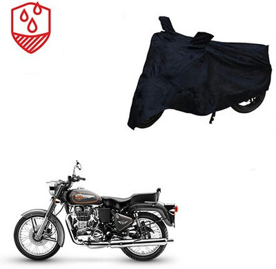 MMSSTAR Waterproof Two Wheeler Cover for Royal Enfield(Bullet 500, Black)