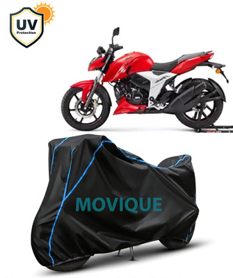 MOVIQUE Waterproof Two Wheeler Cover for TVS(Apache, Black, Blue)