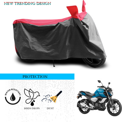 ANTHUB Waterproof Two Wheeler Cover for Yamaha(FZ FI, Grey, Red)