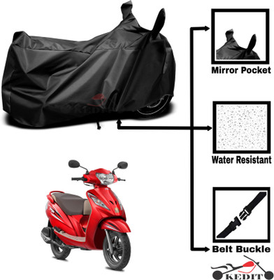 KEDIT Two Wheeler Cover for TVS(Jupiter Grande, Black)