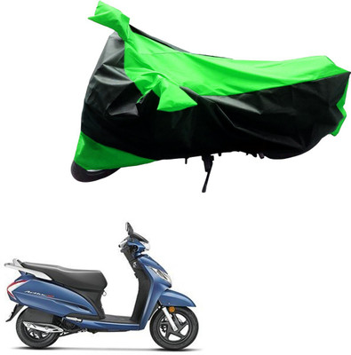 Mdstar Waterproof Two Wheeler Cover for Honda(Black, Green)