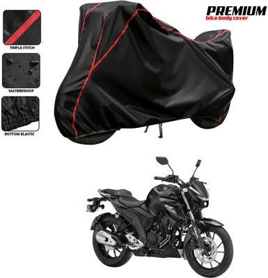 DeepShakshi AUTOMOTIVE Two Wheeler Cover for Yamaha(FZ 25, Black, Red)