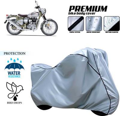 PAGORA Waterproof Two Wheeler Cover for Royal Enfield(Bullet Trials 350, Silver)