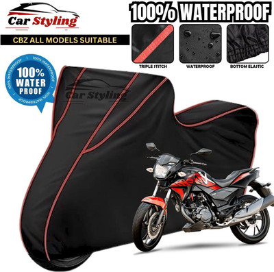 Car Styling Waterproof Two Wheeler Cover for Hero(CBZ, Black, Red)