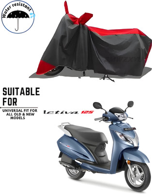 smwzxyu Waterproof Two Wheeler Cover for Honda(Activa 125, Black, Red)