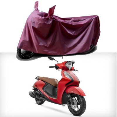 THE REAL ARV Waterproof Two Wheeler Cover for Yamaha(Fascino 125 FI, Maroon)