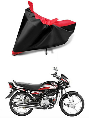 AutoGalaxy Waterproof Two Wheeler Cover for Hero(HF Deluxe BS6, Red, Black)