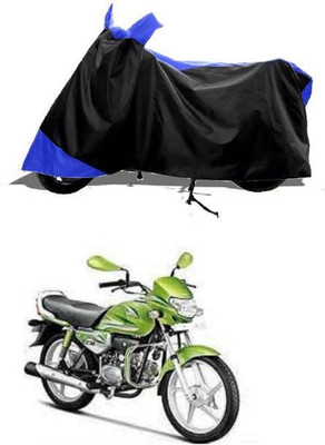 RAAMKM Two Wheeler Cover for Hero(HF Deluxe BS6, Blue)
