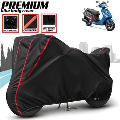 Mwiss Waterproof Two Wheeler Cover for Hero(Maestro Edge, Black, Red)
