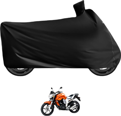 Auto Hub Waterproof Two Wheeler Cover for Yamaha(FZ16, Black)
