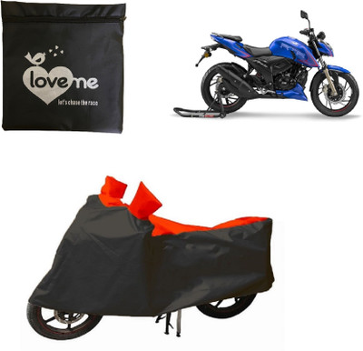 Love Me Waterproof Two Wheeler Cover for TVS(Apache RTR 200 4V, Red, Black)