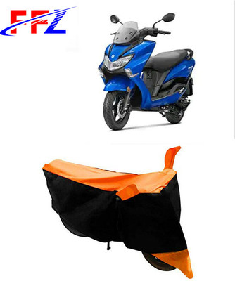 FFZ Waterproof Two Wheeler Cover for Suzuki(Burgman Street, Black, Orange)