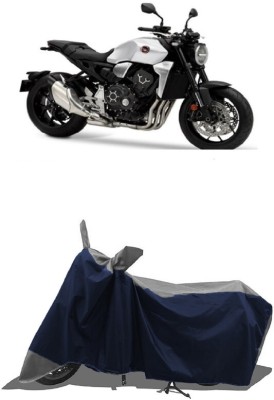 SUGASHRI Waterproof Two Wheeler Cover for Honda(CBR1000RR Fireblade, Grey, Blue)