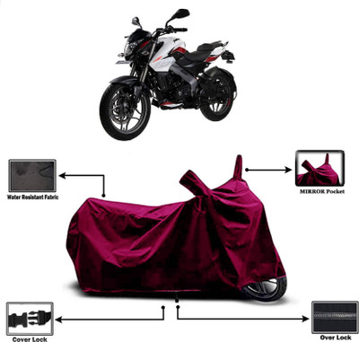 AASHTIK MART Two Wheeler Cover for Bajaj(Pulsar 160 NS DTS-i, Maroon)