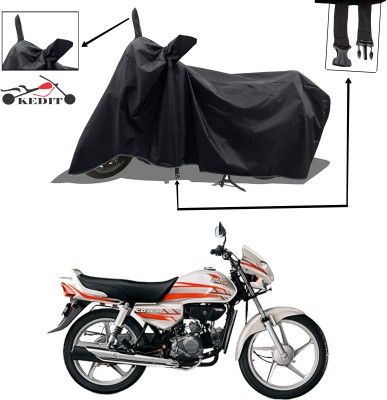 KEDIT Two Wheeler Cover for Hero(HF Deluxe BS6, Black)