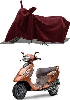 KEDIT Two Wheeler Cover for TVS(Zest 110, Maroon)
