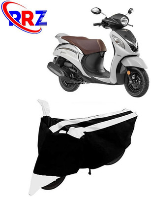 RRZ Waterproof Two Wheeler Cover for Yamaha(Fascino, Black, White)