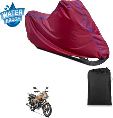 PAGORA Waterproof Two Wheeler Cover for Hero(Splendor Plus, Maroon)