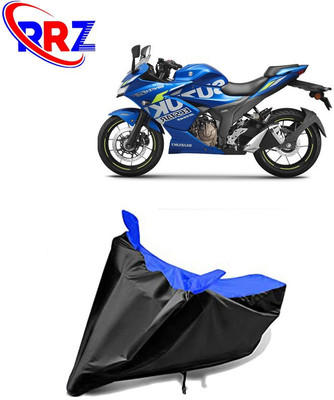 RRZ Waterproof Two Wheeler Cover for Suzuki(Gixxer SF 250, Black, Blue)