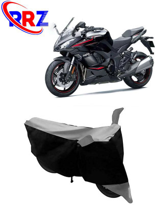 RRZ Waterproof Two Wheeler Cover for Kawasaki(Ninja 1000, Black, Grey)