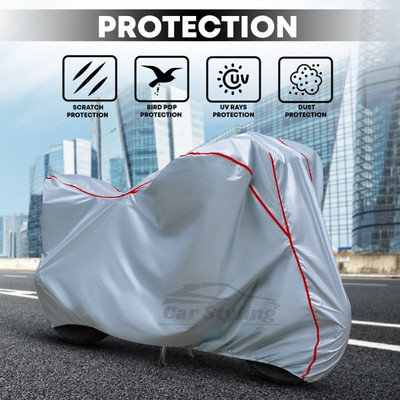 Car Styling Waterproof Two Wheeler Cover for Honda(Dio, Silver, Red)