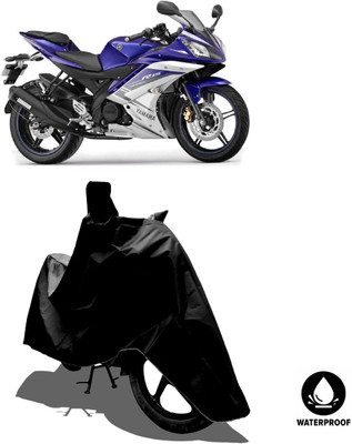 Amexride Waterproof Two Wheeler Cover for Yamaha(YZF-R15 V2 BS6, Black)