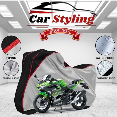 Car Styling Waterproof Two Wheeler Cover for Kawasaki(Ninja 300 BS6, Multicolor)