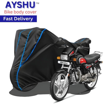 AYSHU Waterproof Two Wheeler Cover for Hero(Splendor Pro Classic, Black, Red)