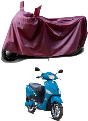 THE REAL ARV Waterproof Two Wheeler Cover for Hero(Electric Optima, Maroon)