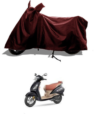 GROFATIK Two Wheeler Cover for TVS(Jupiter, Maroon)