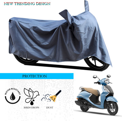 SnehaSales Waterproof Two Wheeler Cover for Yamaha(Fascino 125, Grey)