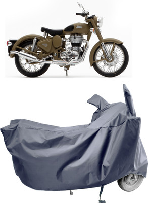 Amexride Two Wheeler Cover for Royal Enfield(Classic Desert Storm, Grey)