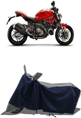 SUGASHRI Waterproof Two Wheeler Cover for Ducati(Monster 82, Grey, Blue)